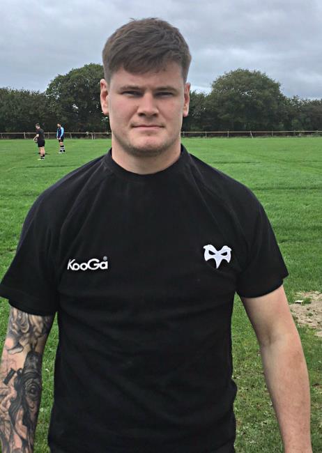 Harry Owen - try as reward for his efforts with The Quins Harry Owen - try as reward for his efforts with The Quins